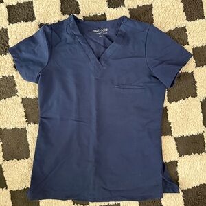 Mandala Navy Blue Scrub Top